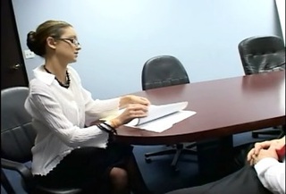 glasses wearing secretary black