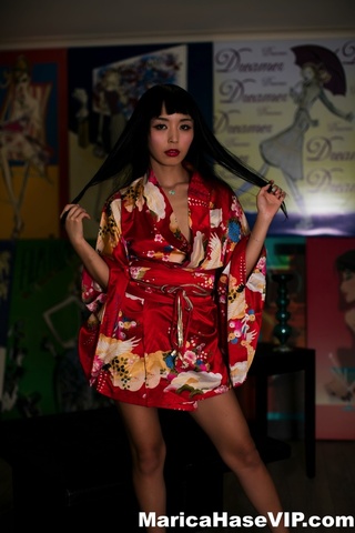 red get-up asian stripper