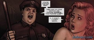 crying redhead resists police