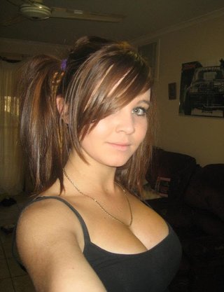emo brunette shows her