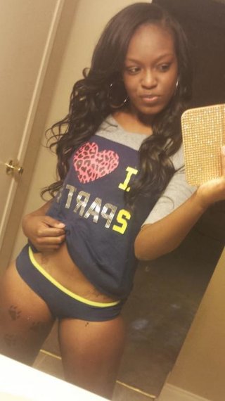 ebony girlfriend dressed blue