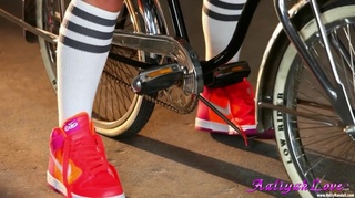blonde stockings masturbating graffiti