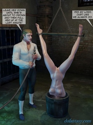 pirate drowns big-boobed beauty