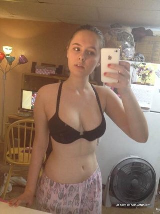 black top brown-haired flashing