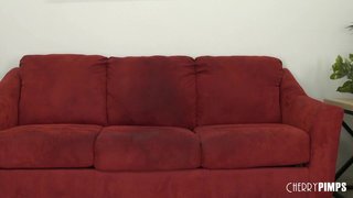 slim brunette shows lucky