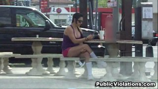 violates fat slut public