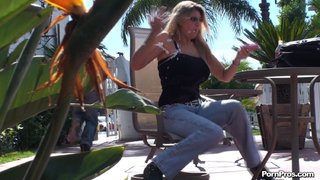 sporting shades tight jeans