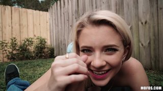 american backyard blowjob