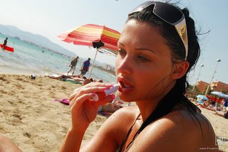 beach, individual model, outdoor, pornstar