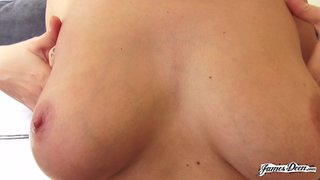 stripping big natural boobs