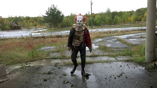 extraño, fetichismo, payaso, schoolgirl