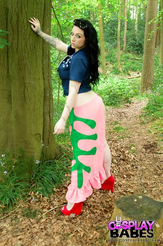 big tits, cosplay, outdoor, posing