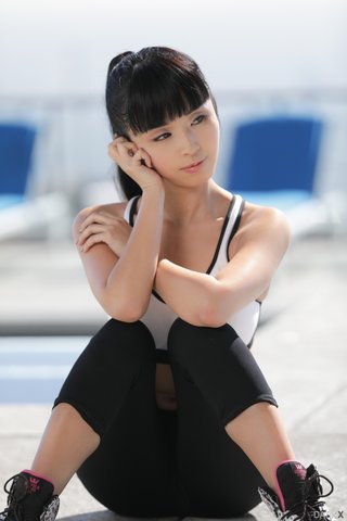 asian, interracial, undressing, yoga pants